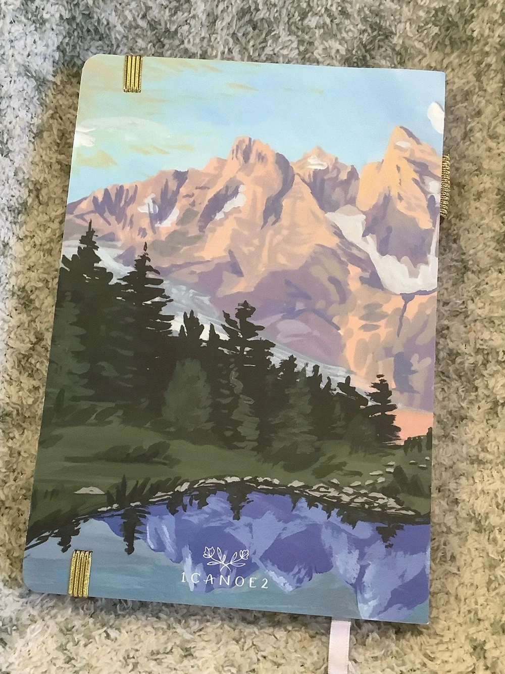 Scenic Mountain & Bison Lined Travel Vacation Camping Journal NWT 160pgs